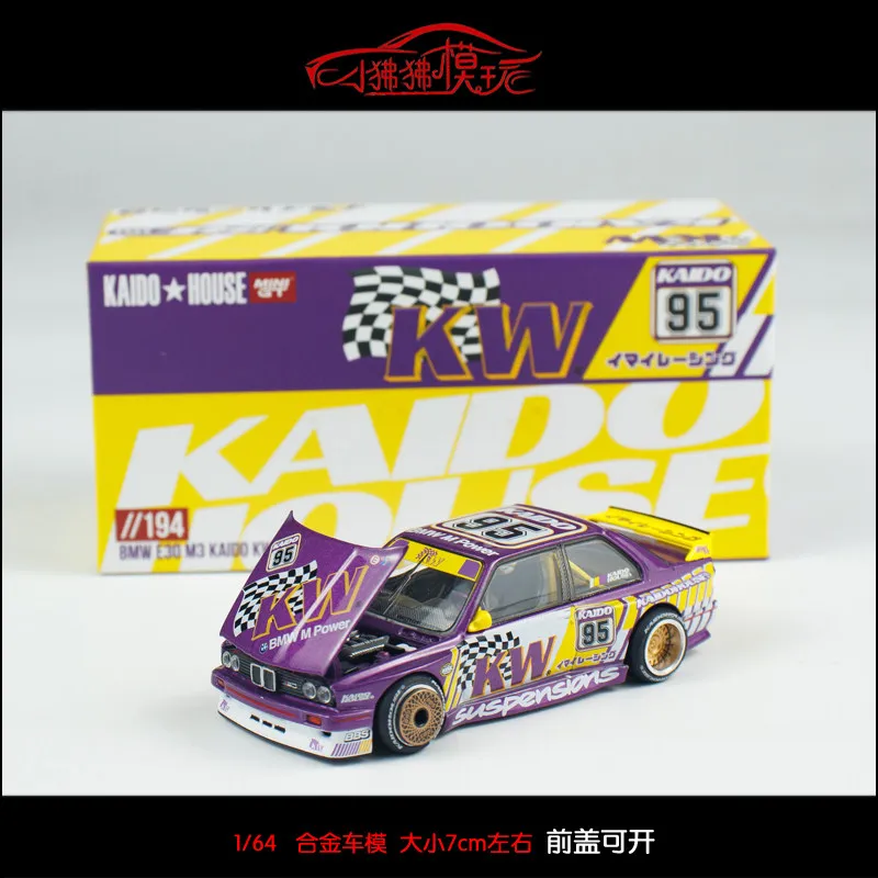 MINI GT 1:64 KAIDO 1:64 House BMW M3 E30 Works EF Car Model R33 R34 Alloy Car Model,  Adult Collectibles,Male Toys.