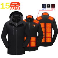 15 Areas Heated Jacket Men Jacket Heated Winter Women Electric Usb Heater Tactical Jacket Man Thermal Vest Body Warmer Coat