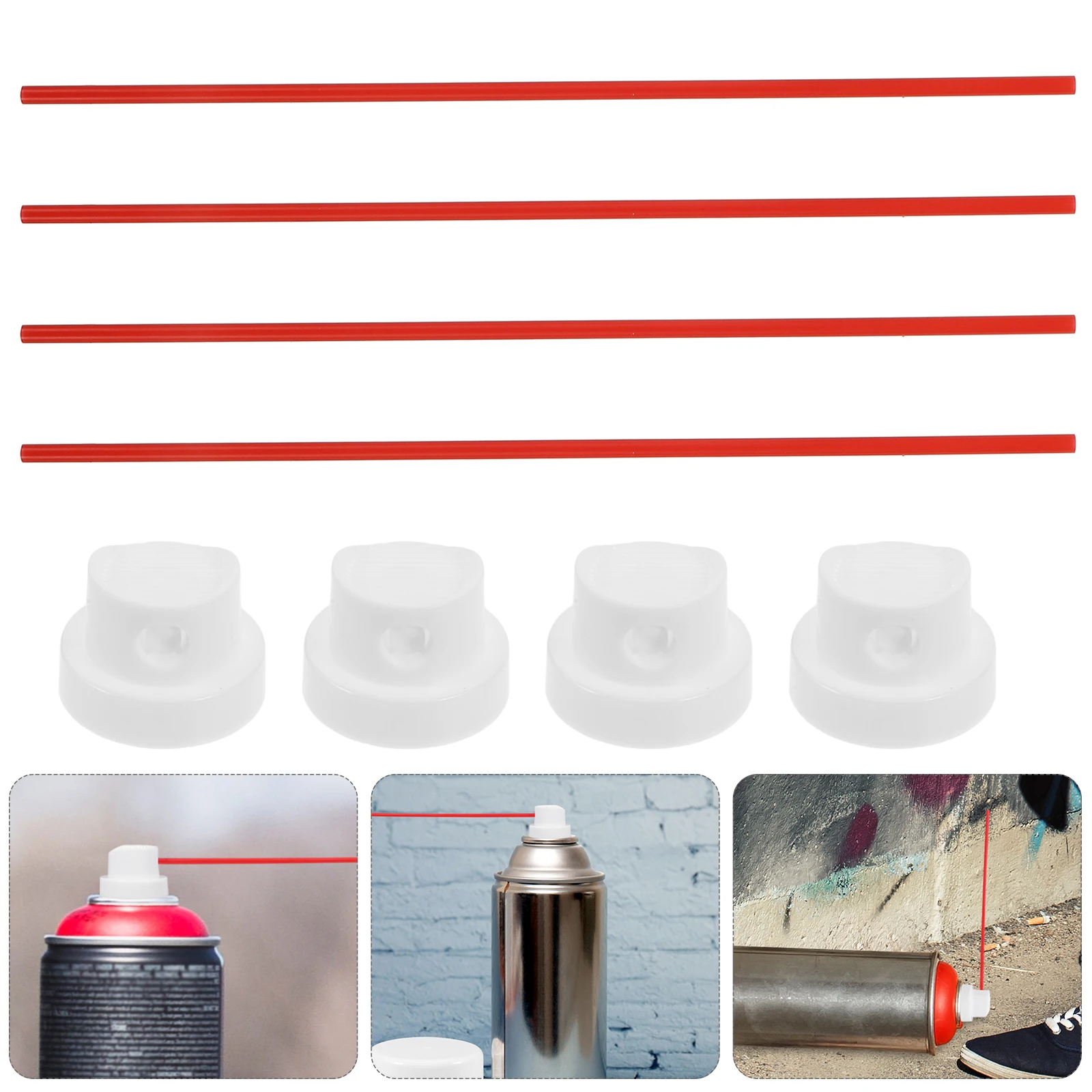 

Flexible Spray Can Straw Red Extension for Aerosol Cans Epoxy Sprayer Hose Reusable Durable Material Home Office Garden Use