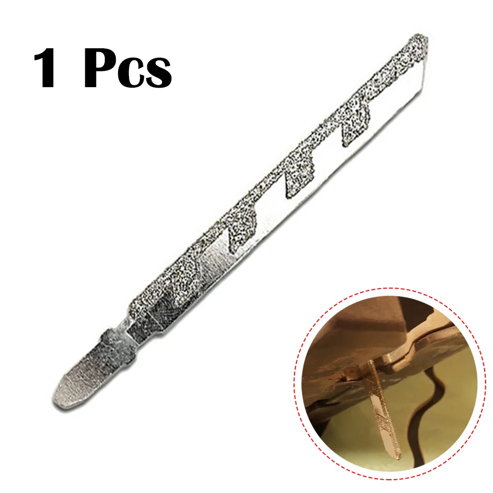 T-shank Blade Cutting Tools Diamond Coated Jigsaw Blade Silver T-shank Stone Processing Carbon Ceramic Jigsaw Blade