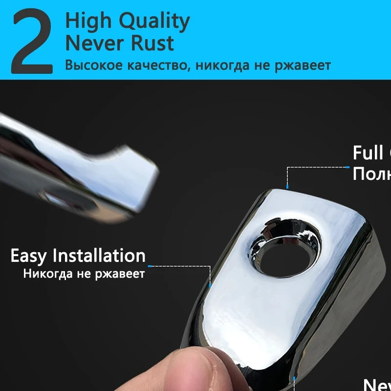 For Peugeot 301 Accessories Citroen C Elysee 2012~2024 Car Door Handles Covers Exterior Scratch Protective Decor Car Accessories