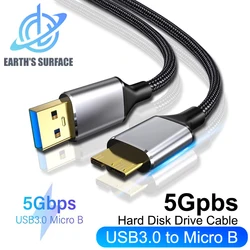 USB3.0 Type A naar Micro B Externe Harde Schijf Schijf Kabel 5Gbps Snelle Data Sync Cord Micro B USB3.0 HDD Kabel voor Samsung Toshiba