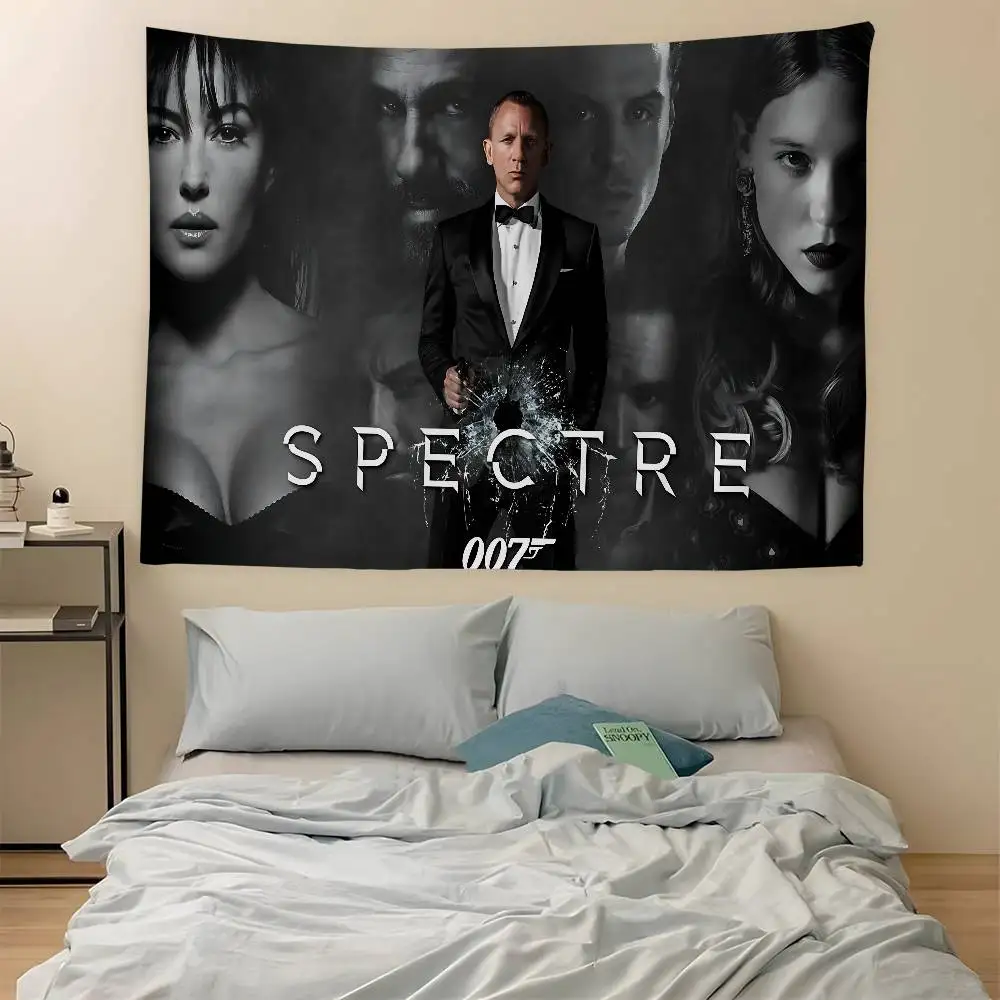 Classic Film J-James B-Bond 007 Colorful Tapestry Wall Hanging Bohemian Wall Tapestries Mandala Wall Hanging Sheets
