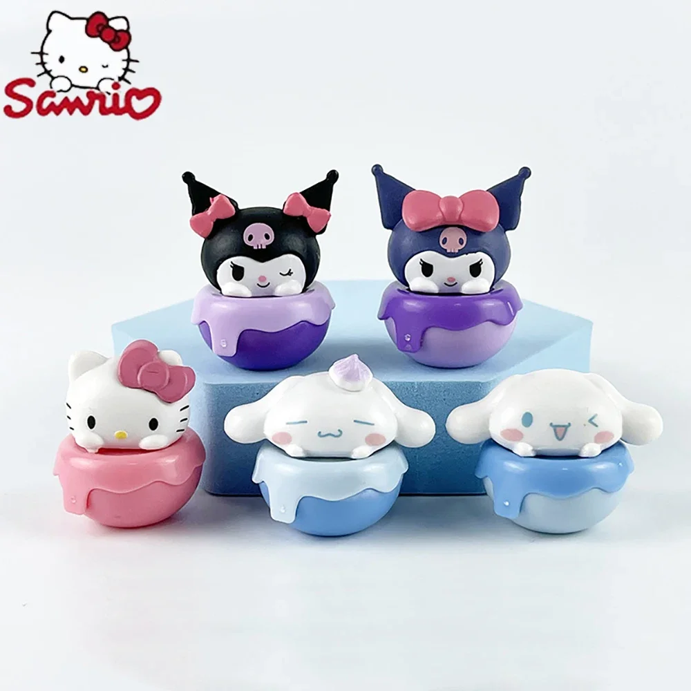 Hello Kitty Sanrio 3Cm Cat My Melody Figure Anime Kawaii Cinnamoroll Kuromi Collezione di azioni Materiali Regali Giocattoli per bambini