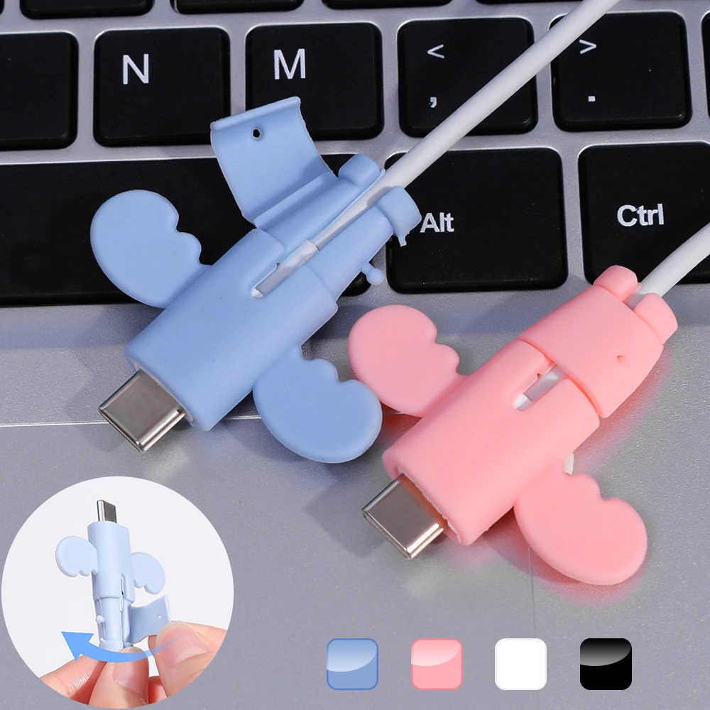 4/1pcs Wire Cord Cable Organizer Cover for IOS Android IPhone Samsung Data Cable Protector Soft Silicone Charger Cable Winder