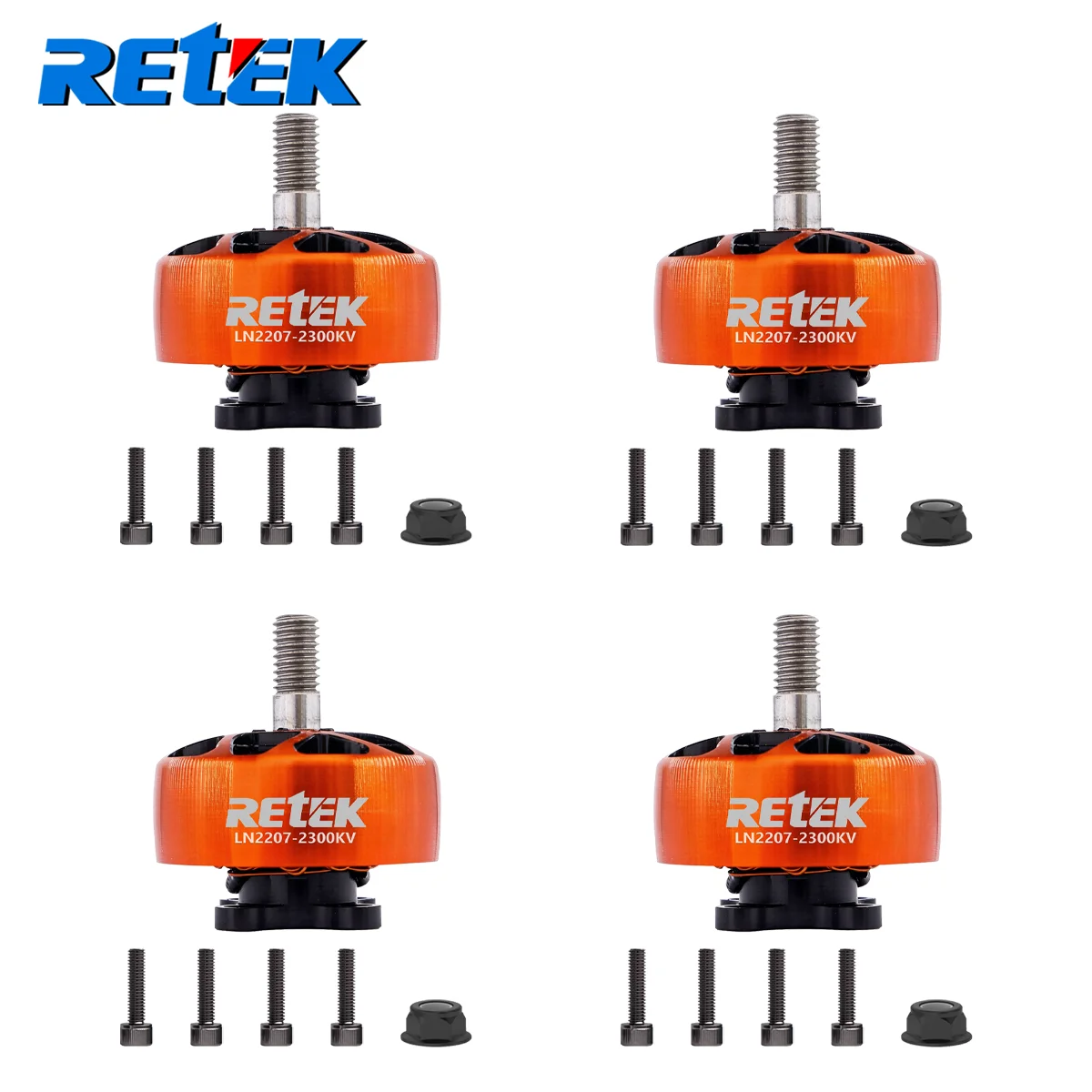 4 Stück RETEK LN2207 4S-6S 1960KV 2300KV Bürstenloser Motor für FPV Racing RC Drone DIY-Teile