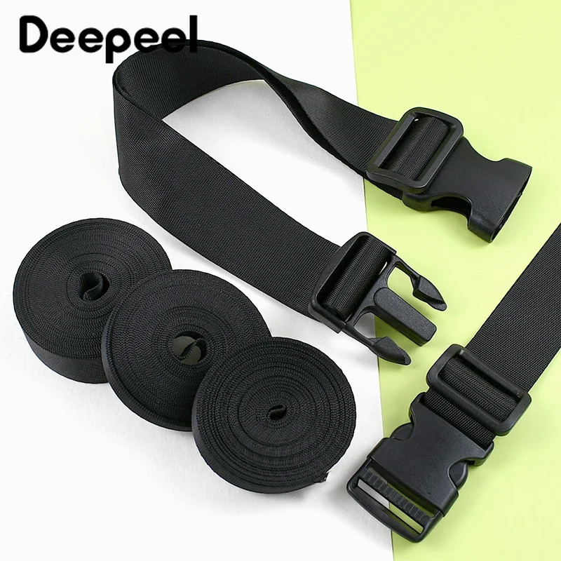 

1-5Sets 15-38mm Black Plastic Release Buckle Tri-Glide Slider Clasp Nylon Webbing for Bag Strap Belt Adjust Hook Accessories