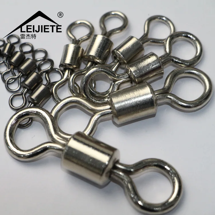 

2 упаковки по 100 штук рыболовных вертлюгов, средний размер, высокоскоростной подшипниковый коннектор, прочный застежка-карабин для лески, для надежной рыбалки