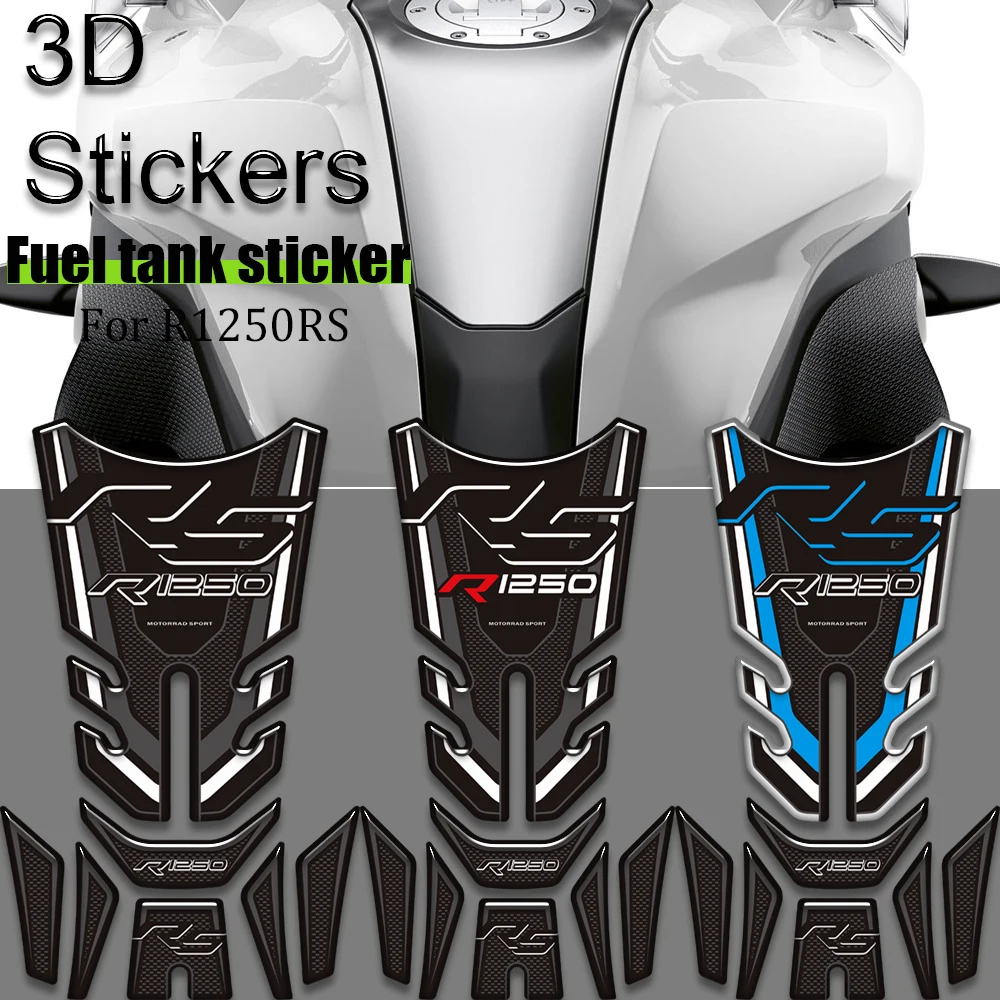 

Motorcycle Tank Pad Grips Gas Fuel Oil Kit Knee Fish Bone Protection Decals Stickers For BMW R1250RS R 1250 RS R1250