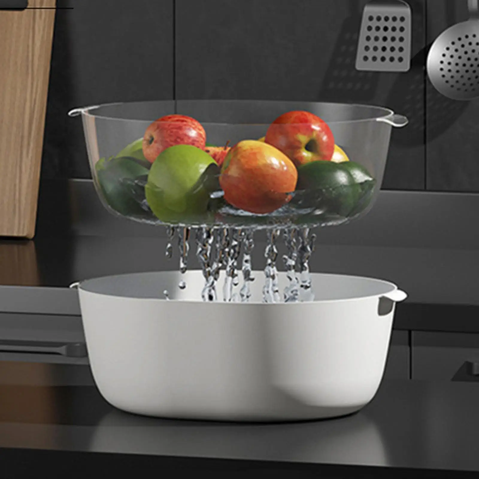 Defrosting Tray Easy to Clean Multi Purpose Large Capacity with Lid Meat Defrosting for Meat Vegetables Veggies Chicken Fruits