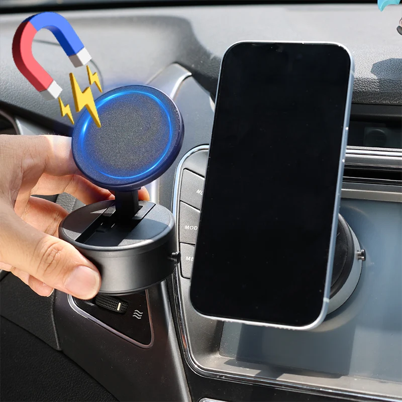 X10 New vacuum phone holder Suction Cup Folding Car Phone Stand Navigation Stand Suitable for iPhone 12/13/14/15 Series Models