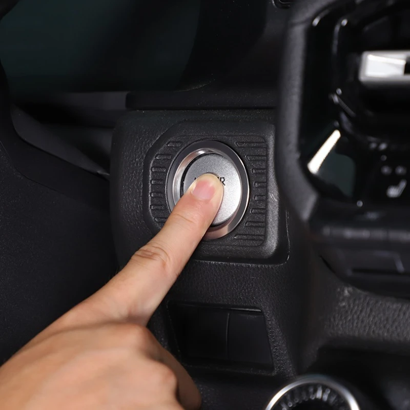 

For Toyota Land Cruiser Prado 250 LC250 2024-2025 Stainless Steel Silver Car Engine START Button Replace Cover Car Accessories
