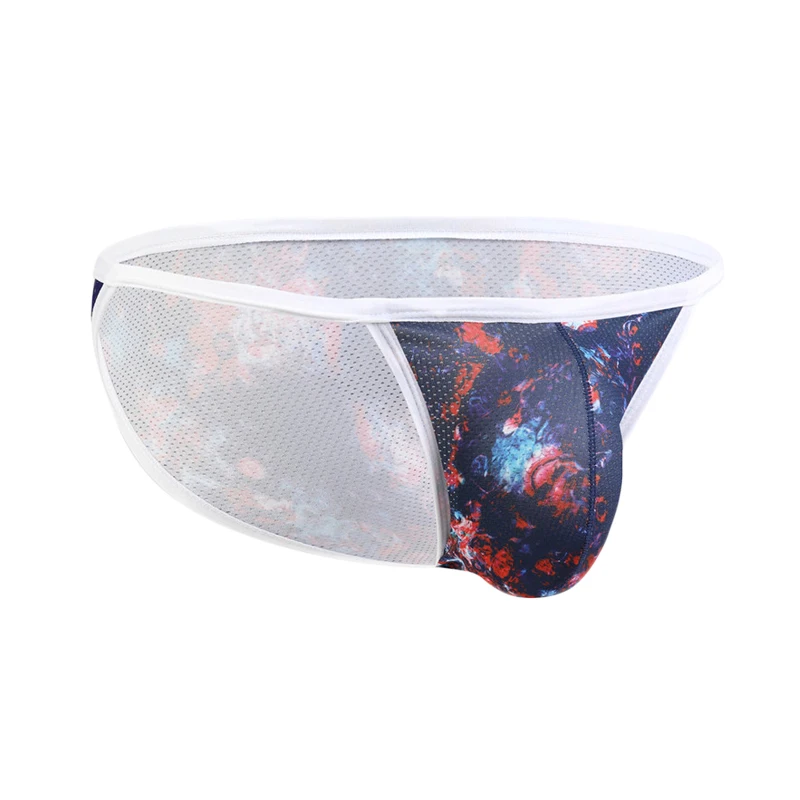 

Sexy Men Underwear New Men's Printed Briefs Fashion Sexy Low-waist Bikini Underwpants Multicolor Tight Briefs Homewear