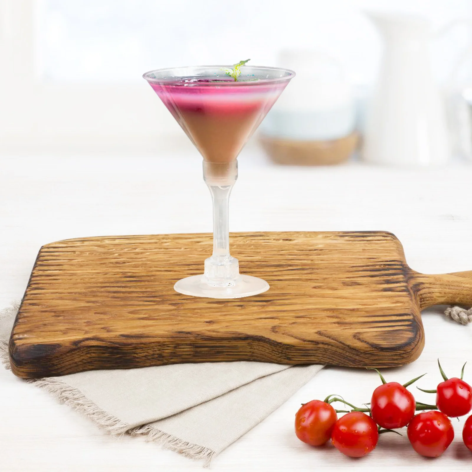 10 Uds. Tazas de cóctel, copas de plástico, vino transparente, vasos de Martini, vasos desechables, bebidas, hogar, Hotel, banquete, Bar, fiesta