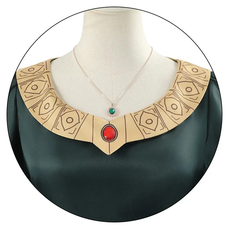 2025 Filme Lorded Rings Hera Green Pricness Vestido Guerra do Rohirrim Mulheres Disfarce Fantasia Fantasia Roupas de Festa de Halloween