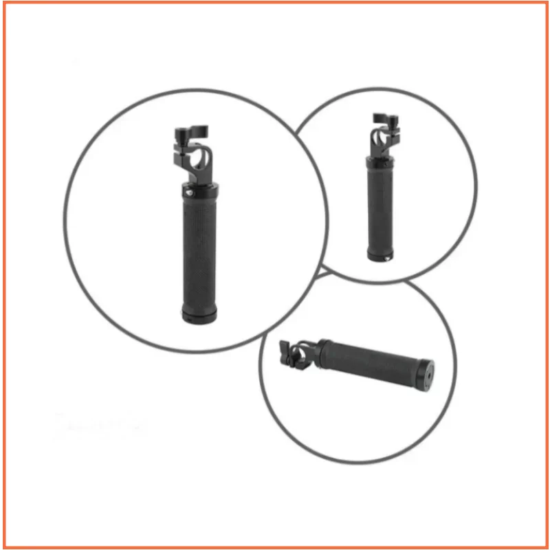 CAMVATE Camera Rubber Handle for DSLR Camera Support System with Dual-End Locking Ring and 19mm Single Rod Clamp Adapter