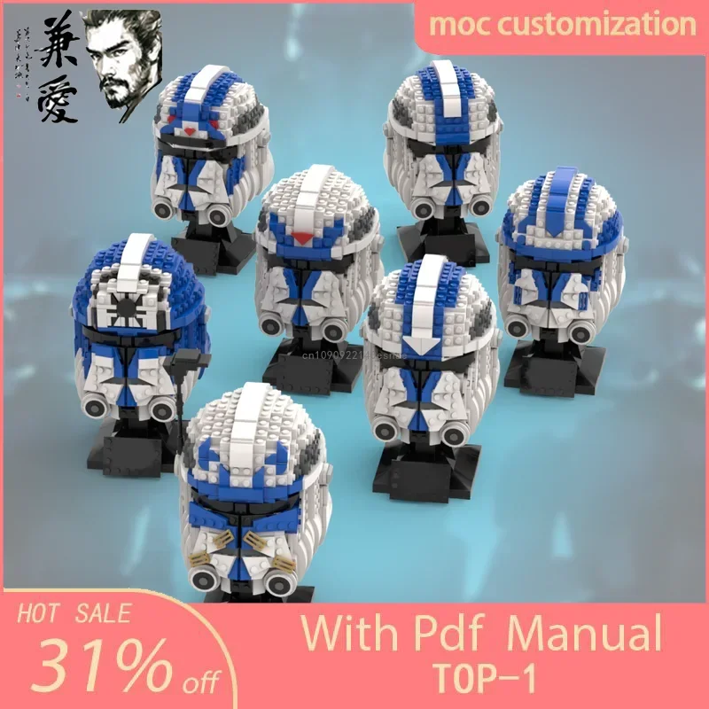 Moc 4533pcs Star Battle 501st Legion Helmets Model Building Blocks Bricks Diy Education Assembly Toys kids adult Christmas Gifts