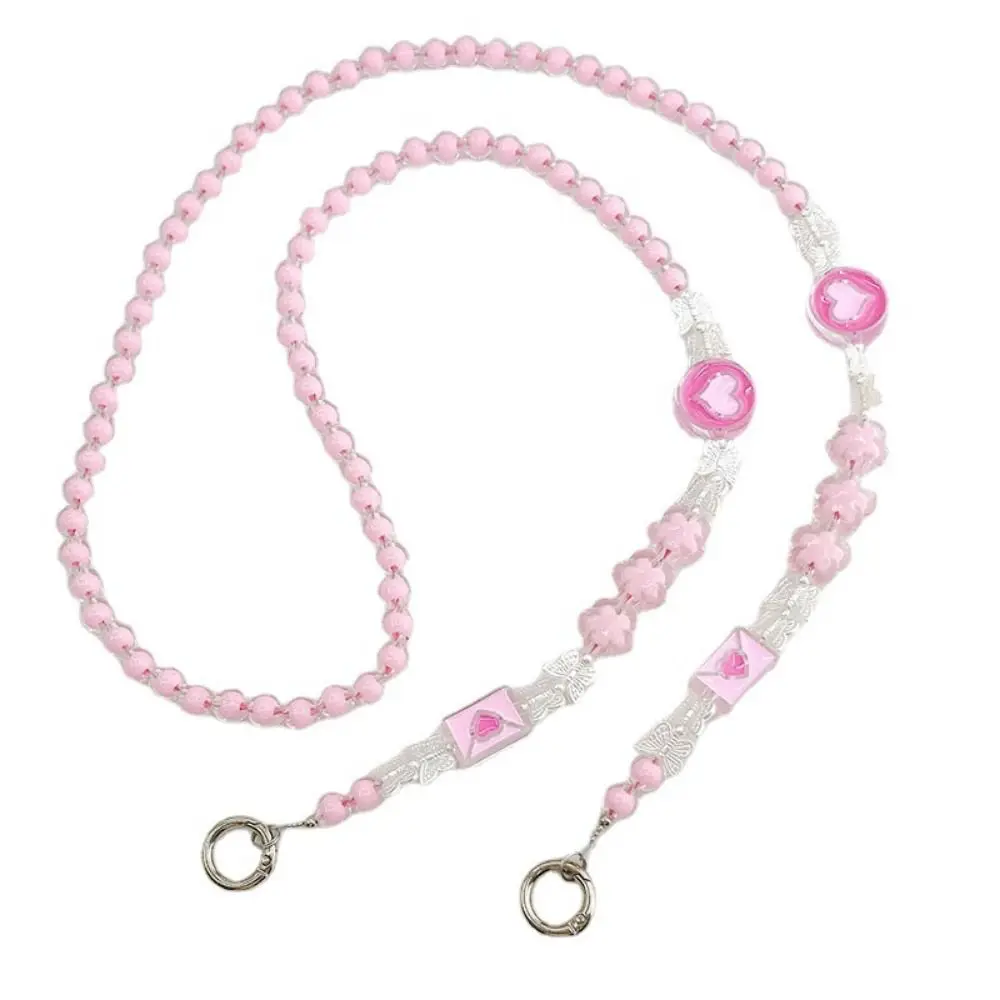 

Универсальный ремешок для телефона через плечо с бусинами, бантом и медвежонком, длинный милый шнурок для мобильного телефона, подвеска для чехла на телефон