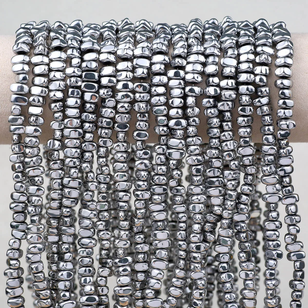

5×10mm Natural Hematite Plated-Gold Chip Beads White Golden Spacers Loose Beads For Jewelry Making DIY Bracelet Accessories
