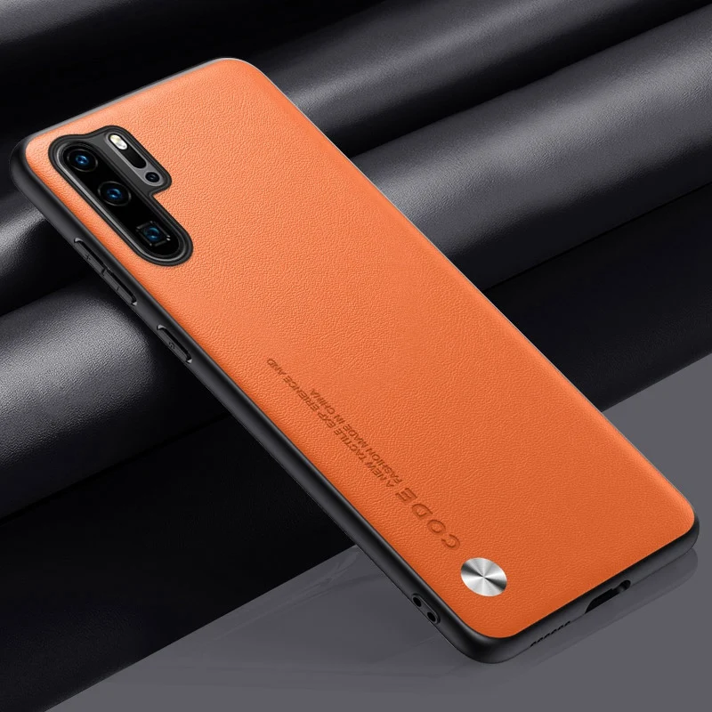 Luxus PU Ledertasche Für Huawei P30 Pro Zurück Abdeckung Matte Silikon Voller Schutz Telefon Fall Für Huawei P30 P30Pro Coque