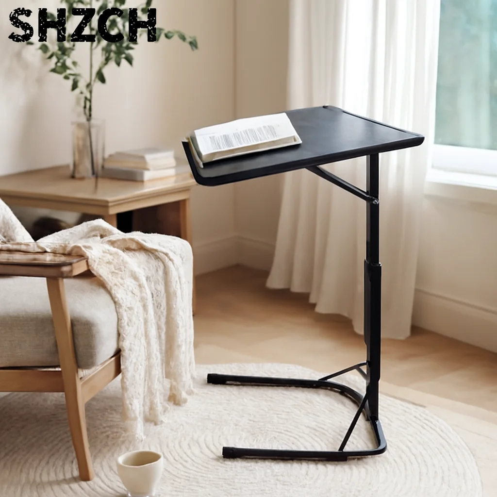 ‌Folding Laptop Desk Height Adjustment Portable Coumputer Table for Sofa Lightweight Side Table Compact Outdoor Workstation