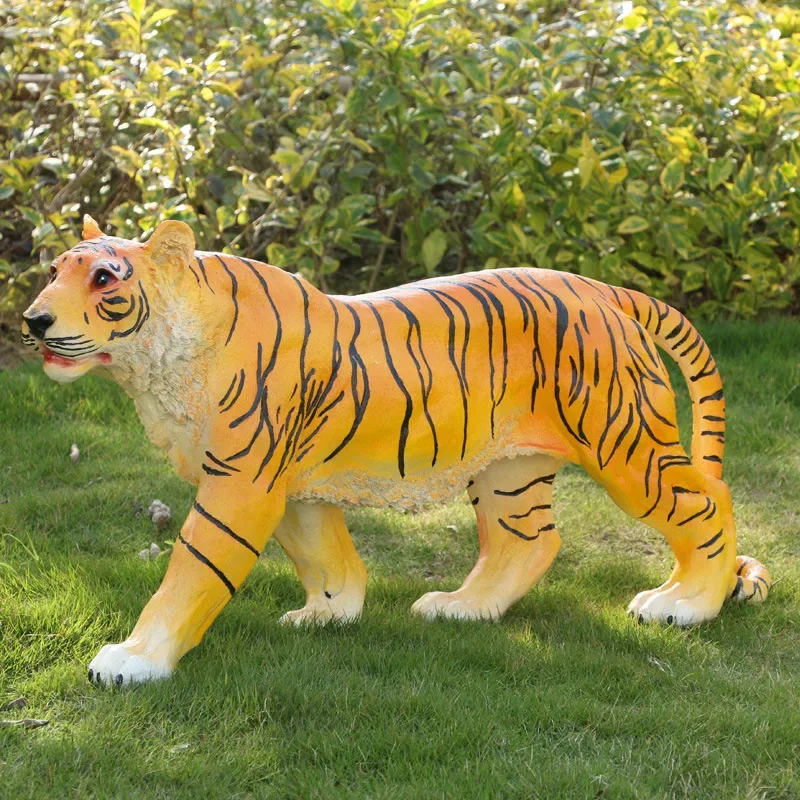 زخرفة في الهواء الطلق الألياف الزجاجية النمر الأسد النحت حديقة المناظر الطبيعية حديقة الفضاء الأخضر حديقة الحيوان الديكور