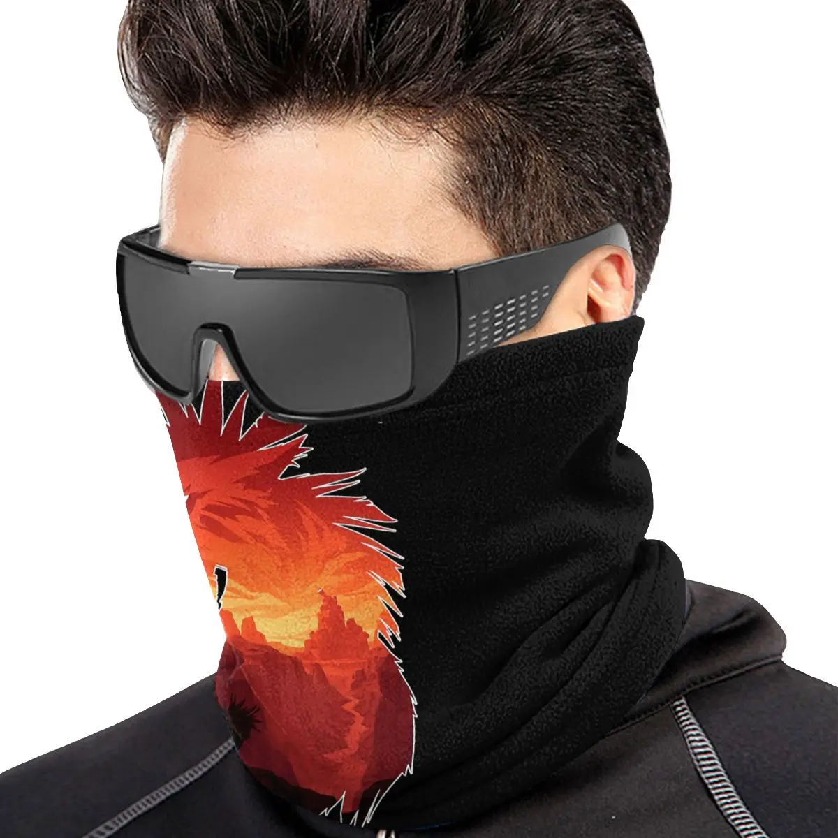 Final Fantasy 7 13 Xiii Ps1 Cloud Microfiber leher Gaiter Bandana syal Ski cepat kering tinggi elastis