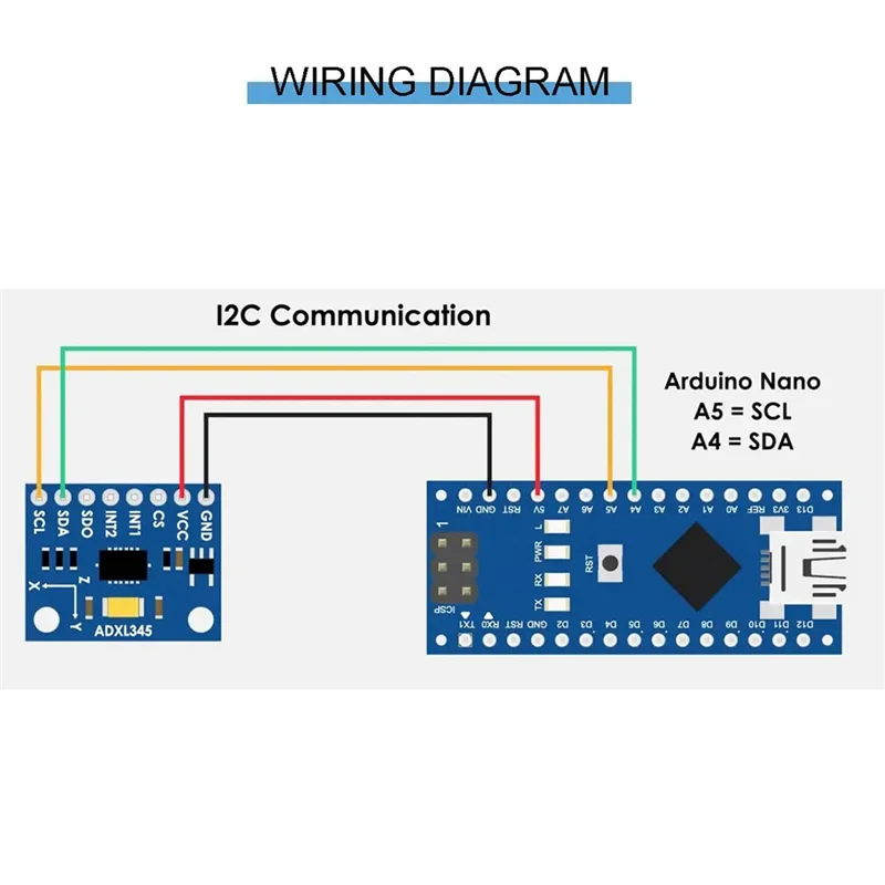 Aceleração de 3 eixos do módulo de gravidade com cabo Pinheader, 291, ADXL345, IIC, SPI, 2pcs