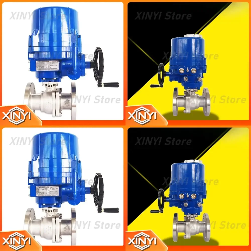 Electric Ball Valve for Blue High Platform Soft Seal PTFE Cut Off Switch Valve for Industrial Automation Plumbing HVAC