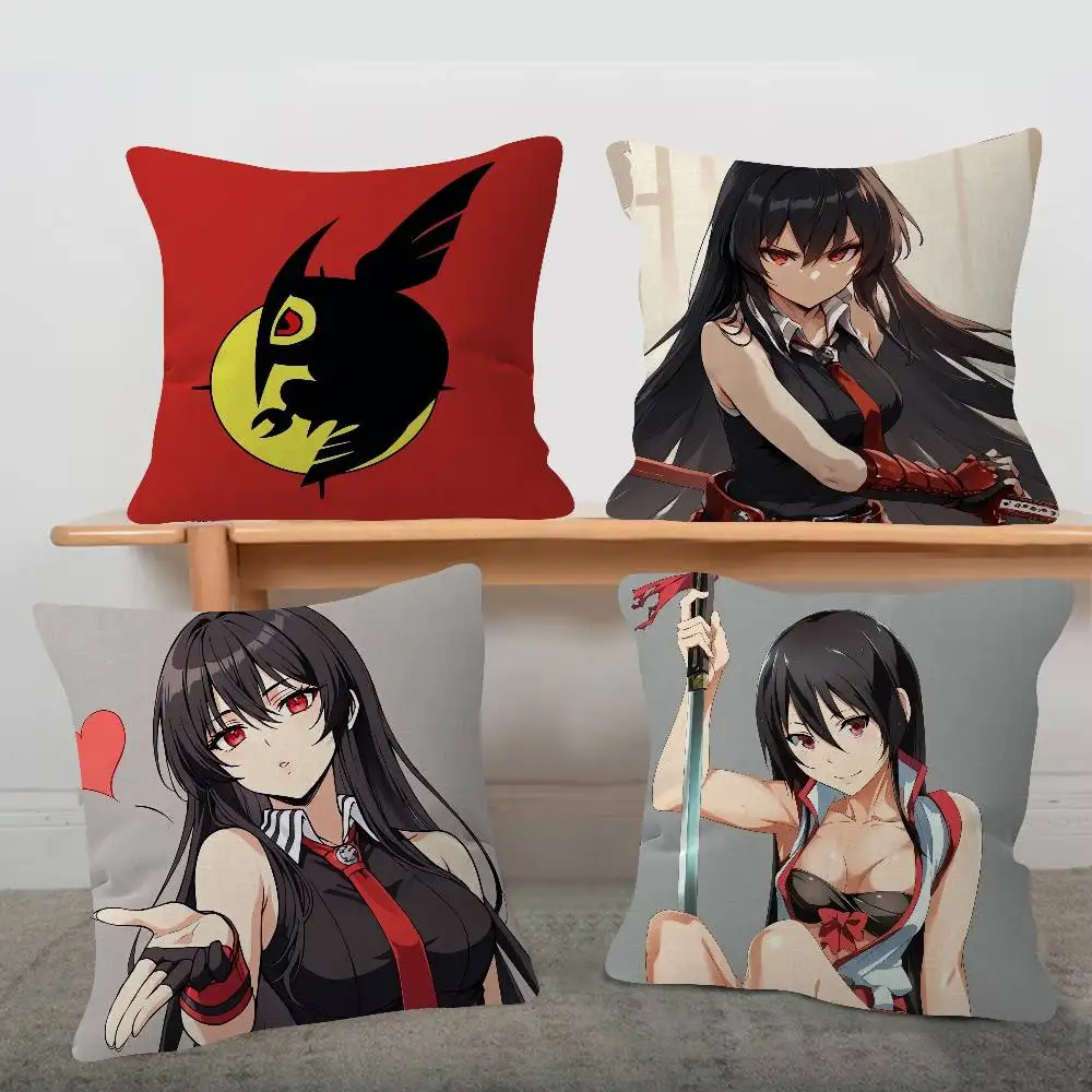 AnimeAkame Ga Kill! Soft Comfortable Pillow Case Cartoon For Sofa Living Cat Room Home Office Retro Decor Protective Cover