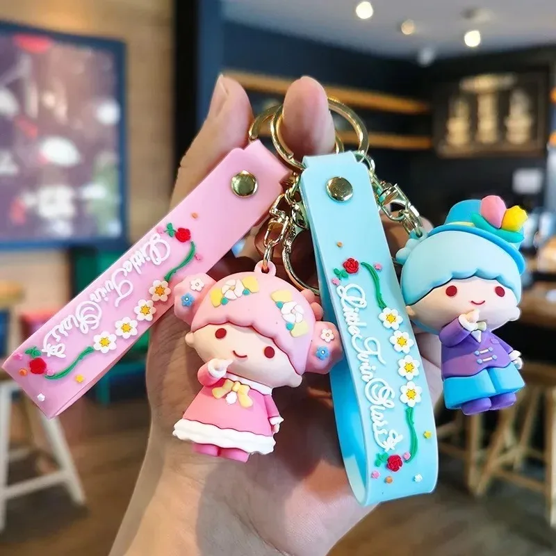 

Sanrio мультфильм брелок милый Hello Kitty кукла пара рюкзак кулон декоративный брелок аниме мелодия кукла автомобиль брелок