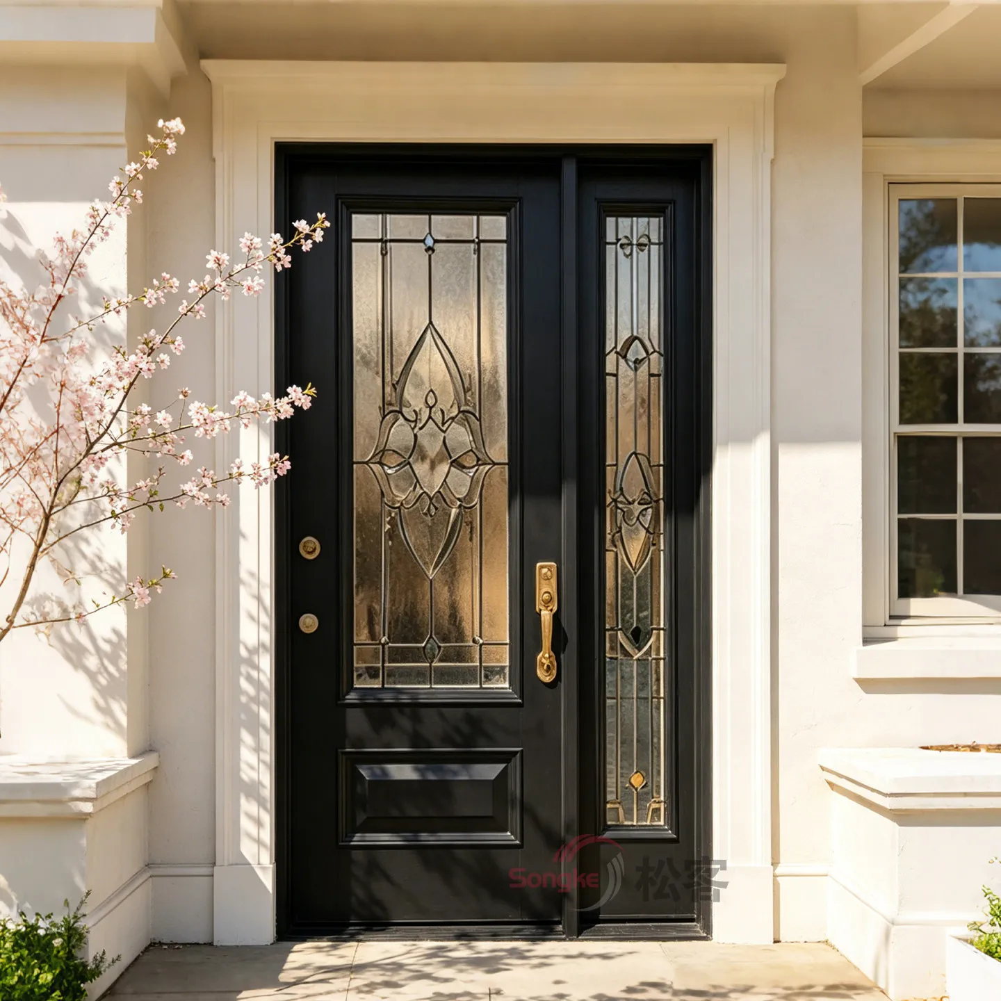 Cast aluminum door, villa door, rural self-built house door, entrance door customization