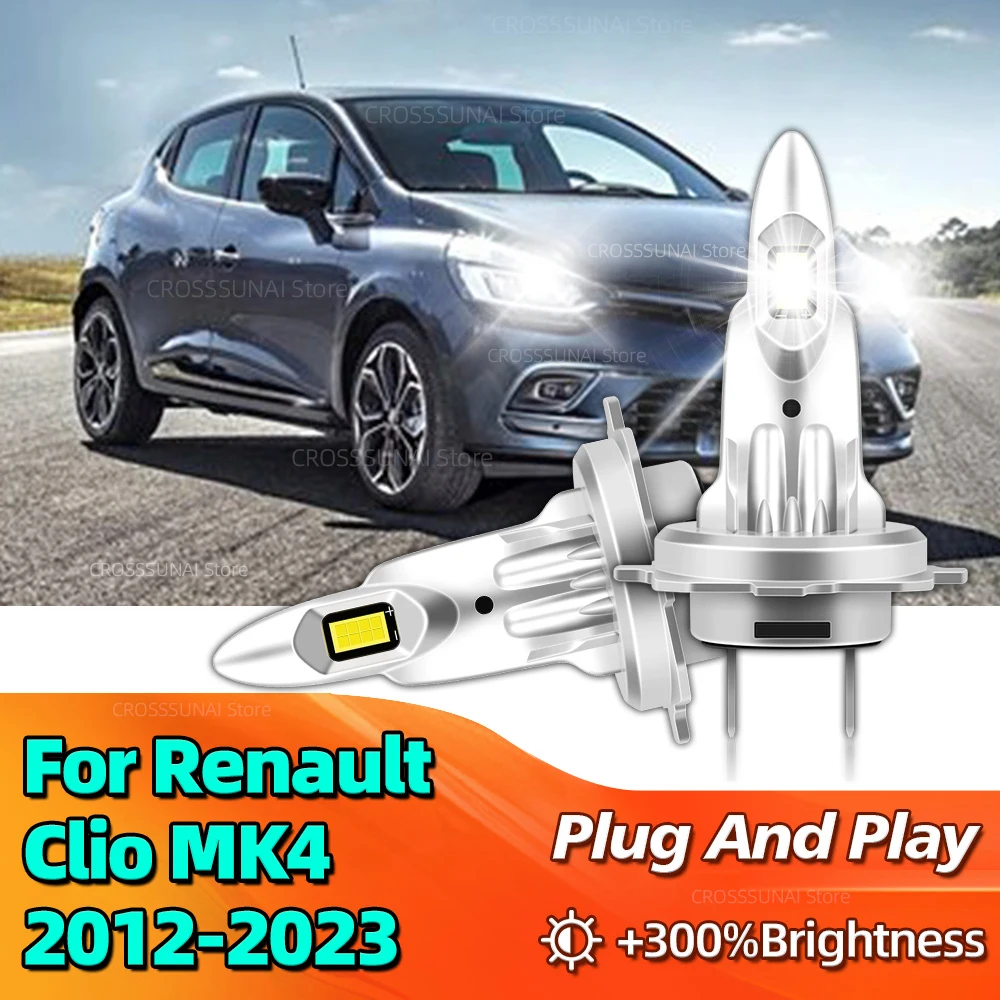 

LED Headlight Bulbs Canbus 3570 CSP Car Light 6000K For Renault Clio MK4 2012 2013 2014 2015 2016 2017 2018 2019 2020-2023