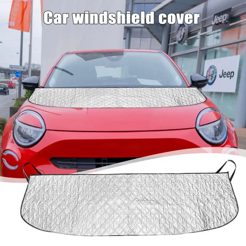 Car Windshield Cover Winter Frost Protector Silver Windshield Sun Snow Cover Winter Frost Protector For Cars Trucks