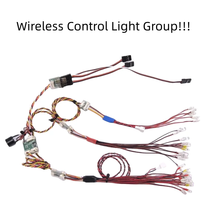 Wireless Light Group with 2.4G Module LED Lamp for Tamiya 1/14 RC Truck Scania 770s Actros Volvo f16 Tractor Trailer LESU Parts