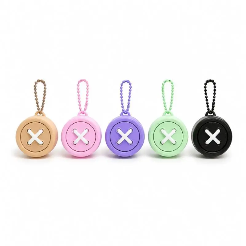 Cute Button Clicker Keychain 3D Printing Fidget Portable Press Click Decompression Bag Charm Mini Pendant Decor Gift