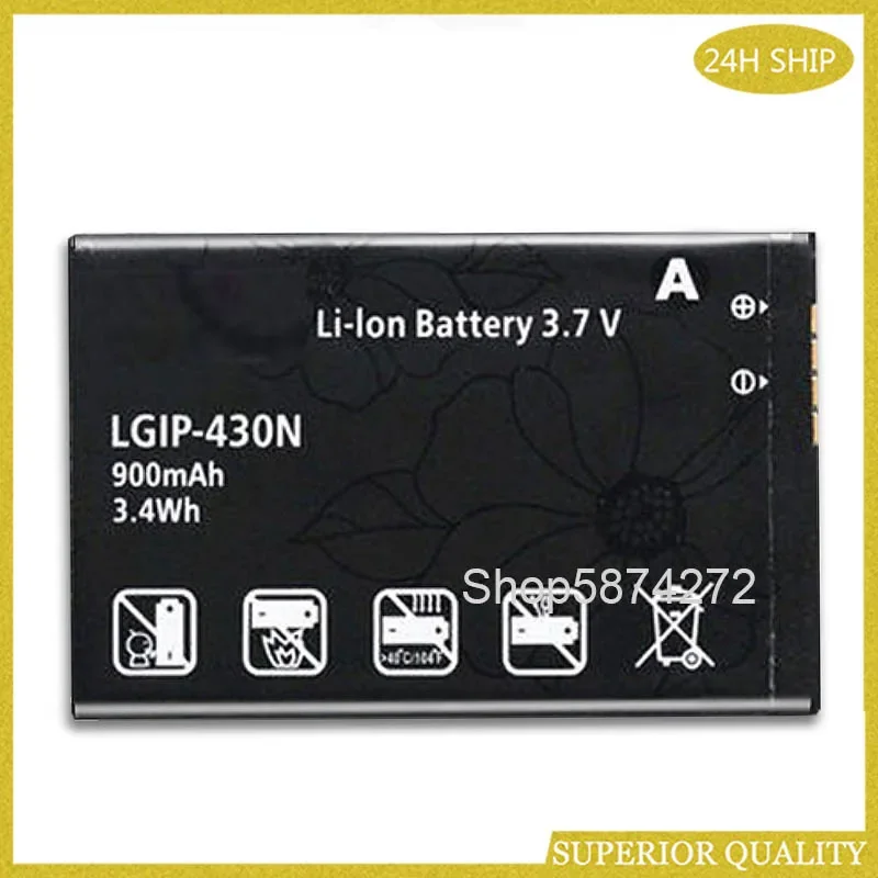 LGIP-430N 900mAh Replacemeny Battery For LG Cookie Fresh GS290 GW300 LX290 LX370 LX370 LGIP-430N LGIP MT375 GM360 430N Battery