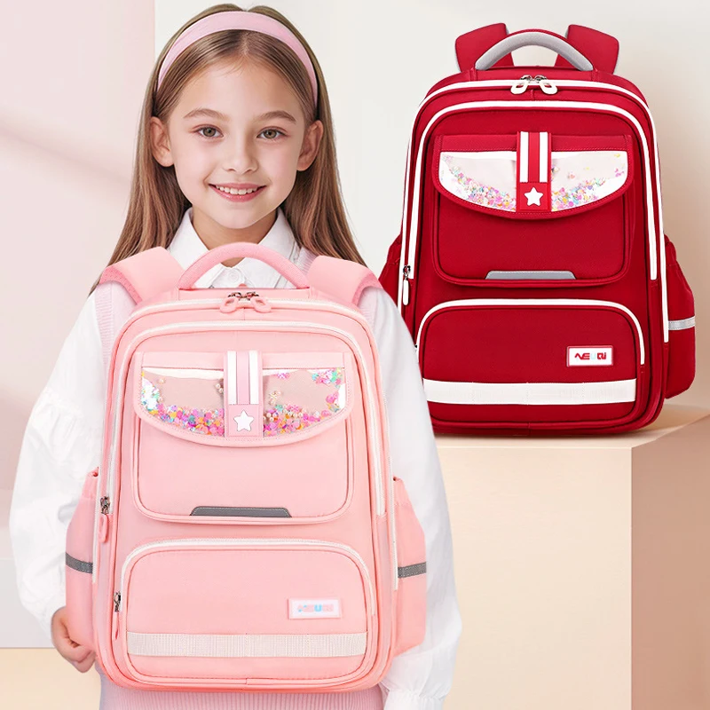 

New Kid Backpack Fashion Color Blocking Lightweight Primary Middle School Bag Children Backpack Boy Girl Bookbag