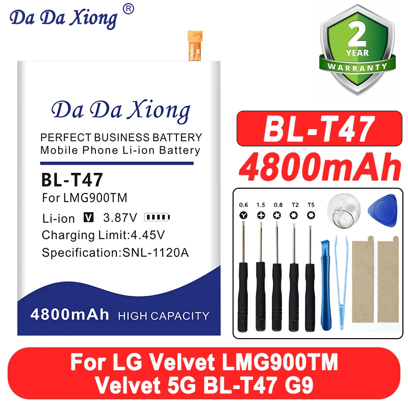 New 4800mAh BL-T47 Battery For LG Velvet LMG900TM 5G BLT47 G9 High Quality With Tracking Number