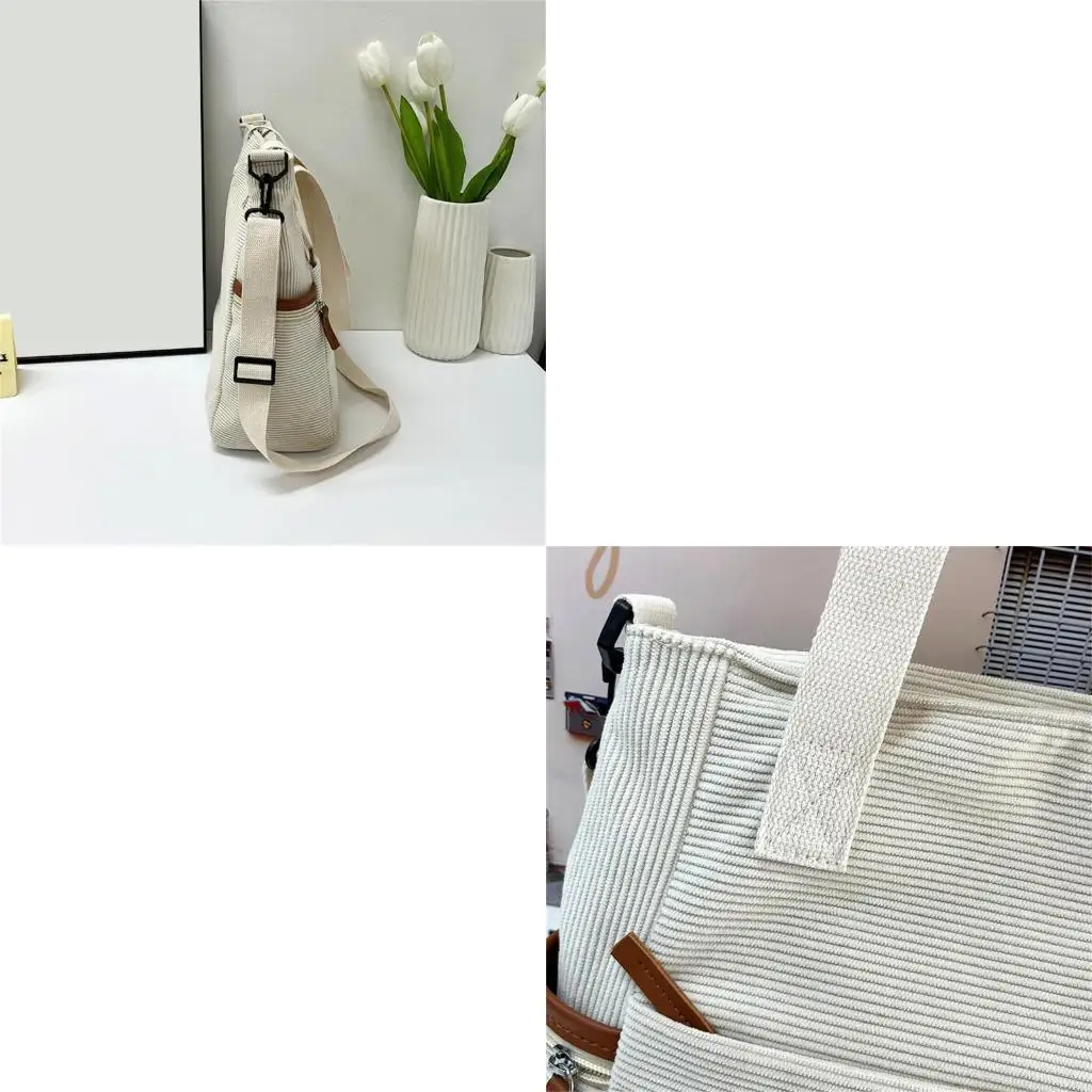 

Elegant Corduroy Bag Women's Large Capacity Shoulder Bags For Everyday Use