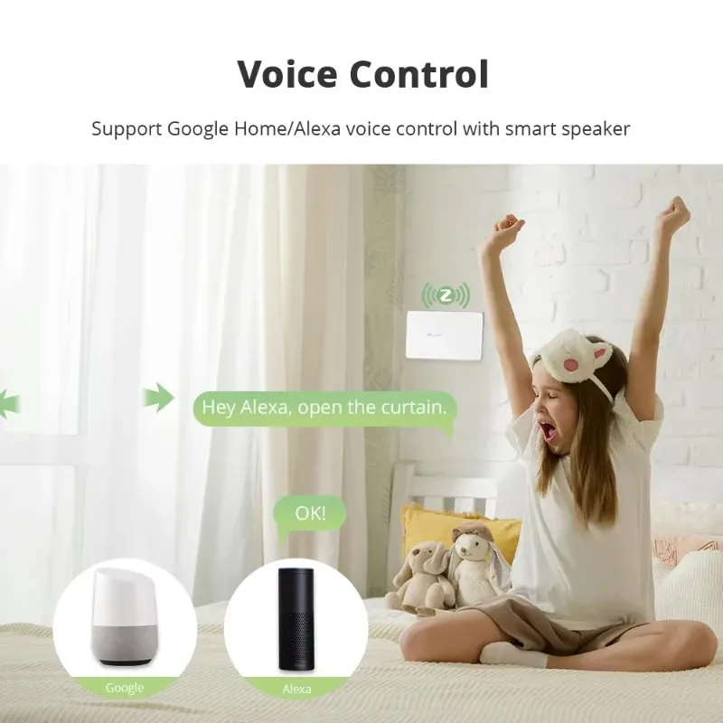Smart Curtain Slider Switch Percentage Control Roller Shutter Switch Home Voice Control