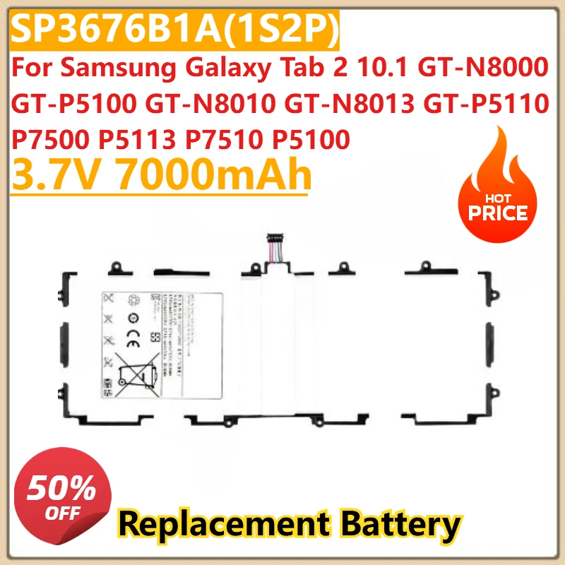 

New 3.7V 7000mAh SP3676B1A(1S2P) New Battery for Samsung Galaxy Tab 2 10.1 GT-N8000 GT-N8010 GT-N8013 GT-P5110 P7500 P5113 P5100
