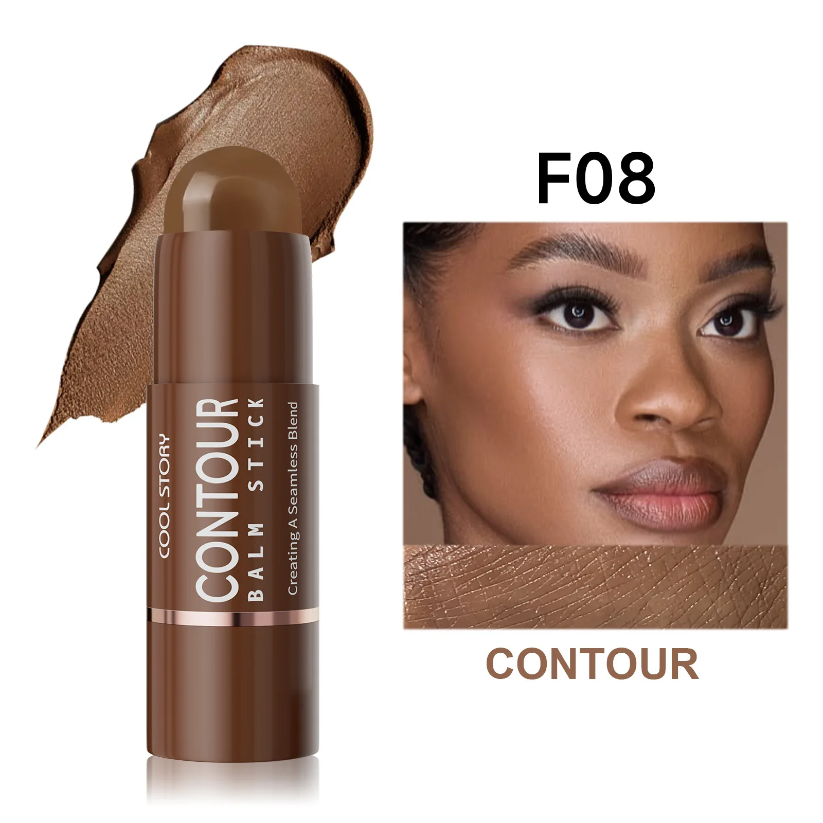 Seznica Diego Facial Contouring Stick Contouring Stick Antik Bronze Farbe Textmarker Rouge Stick Nasenschattenstift Make-up-Werkzeug Kosmetik