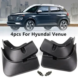 Guardabarros delanteros y traseros para coche, accesorios para Hyundai Venue QX 2019 2020 2021 2022 2023, 4 unidades