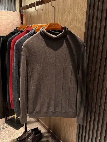 

Высококачественный мужской свитер из 100% шерсти, облегающий, тонкий базовый слой, повседневная носка, теплый, однотонный, вязаный топ