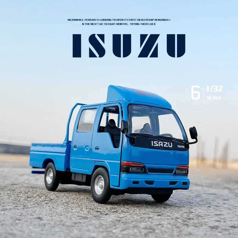 1:32 ISUZU NHR Pickup Truck modello di auto in lega pressofuso veicolo giocattolo suono e luce tirare indietro simitazione auto modello giocattoli