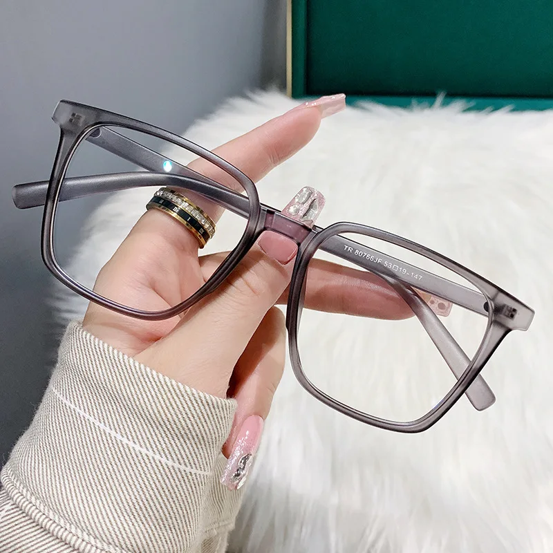 

Fashion Square Clear Computer Glasses Anti Blue Light Glasses Women Myopia Glasses Ultralight Prescription Eyeglasses 0 To -400
