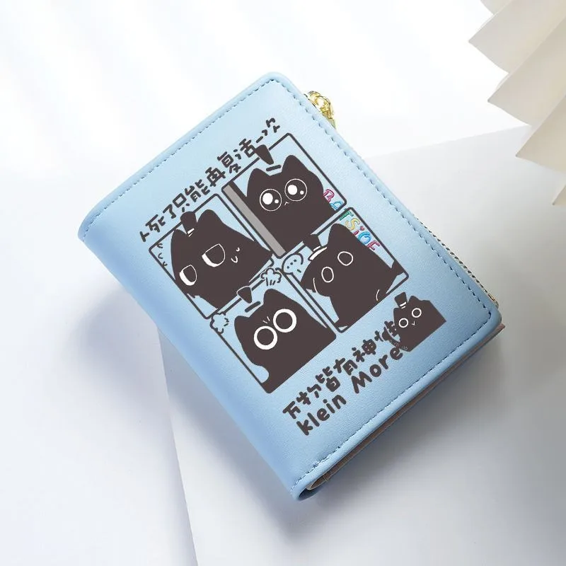 

Lord of Mysteries Vegan Leather Anime Wallet for Student Bifold RFID Blocking Card Holder Mini Purse Short Money Clip Zipper
