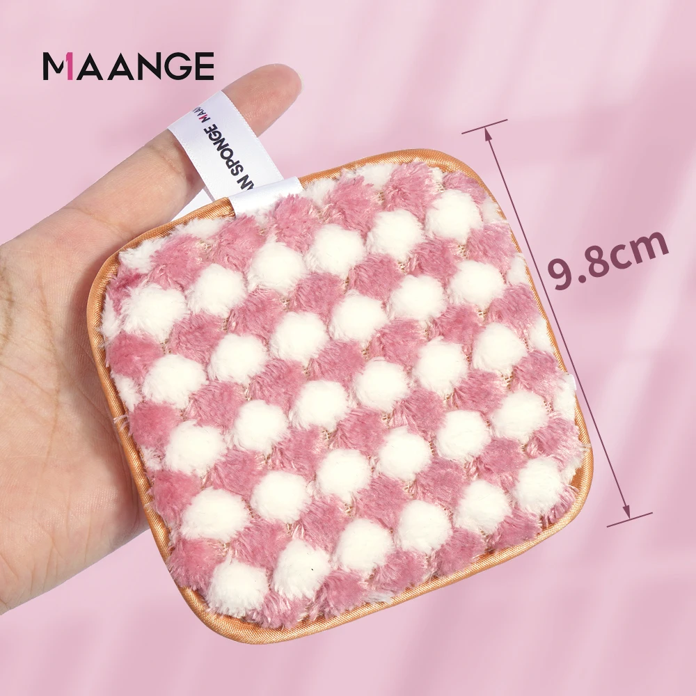 Microfiber Square Makeup Remover Sponge Double Layer Face Cleansing Towel Cloth Pads Washable Reusable Foundation Puff Wipe Tool