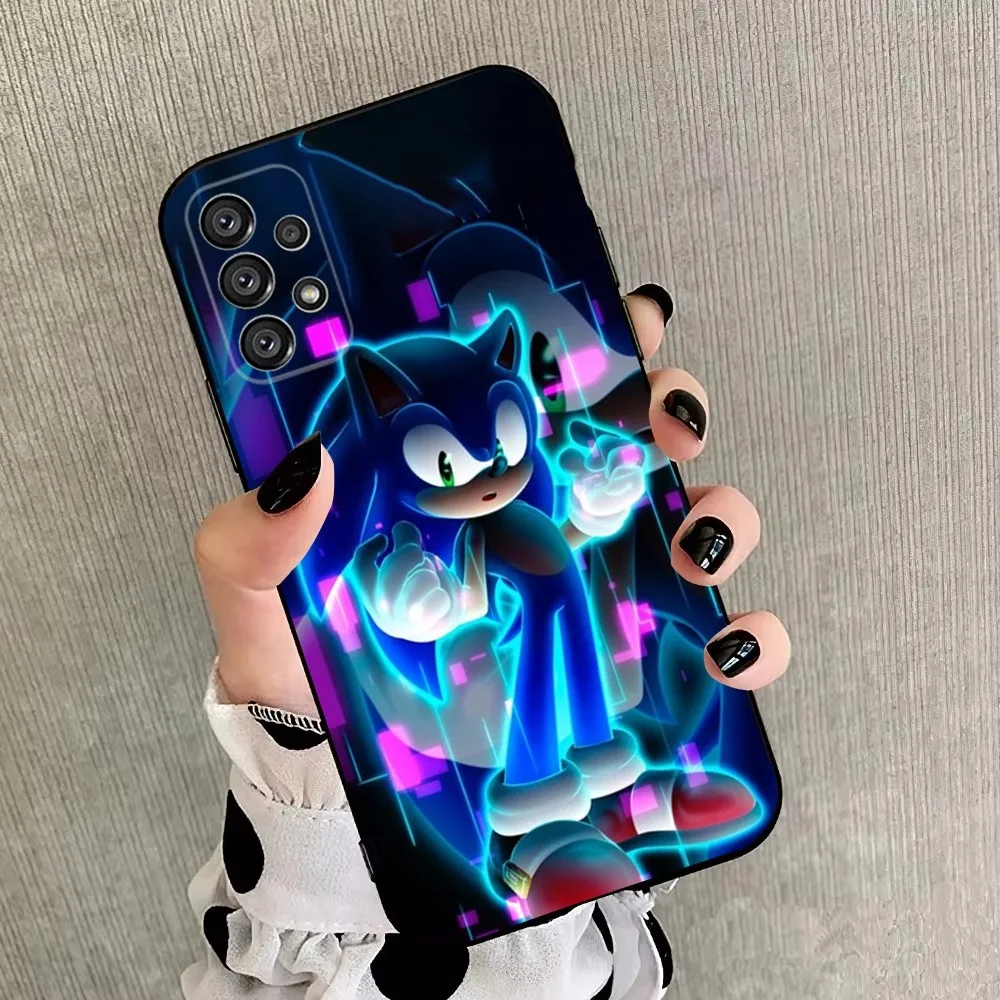 S-SonicS H-Hedgehog Phone Case For Samsung Galaxy A20,A21s,A22,A31,A32,A52,A53,A72,73,A80,A91 Soft Black Cover